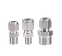 1l8" 1/4" 3/8" 1/2" 3/4" 1" NPT Male 1/8"-1" Inch 2 3 4 5 6 8-25mm Tube Compression Union 316L Stainless Pipe Fitting Connector 1pc(1l2 NPT,1L2 INCH_NPT THREAD) Plumbing Fittings