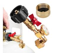 1lb Propane Tank Refill Adapter - 90-Degree Elbow Connector with Gauge | Secure Propane Transfer Valve for Camping, Barbecue, Parties, Thanksgiving, Christmas & Outdoor Events