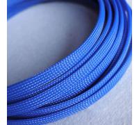 1M 3/4/6/8/10/12/14/16mm Large tressé Pet Gaine Extensible Wrap Fil Câble Manchon Gaine Isolation Nylon Développer 200%-Bleu, 16mm Large