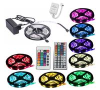 1m-30m SMD5050 30/60 LED RGB Bande ruban guirlande lumineux éclairage 22/44 clés [EEK: A]