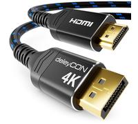 1M 4K Câble Displayport Vers Hdmi - 4K@30Hz / 1080P@60Hz - Adaptateur Dp Vers Hdmi - Connecteurs En Aluminium - Gaine En Nylon - Pour Pc, Carte Graphique, Moniteur, Tv, Projecteur[Z2085]