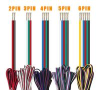 1m/5m/10m 2PIN 3PIN 5PIN 6PIN câble de fil LED 22AWG Extension de fils électriques pour WS2812B WS2811 5050 RGB RGBW LED bande lumineuse 5PIN WIRE