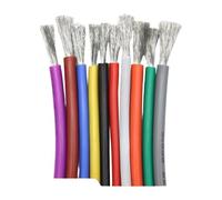 1M/5M Câble résistant à la chaleur 30 28 26 24 22 20 18 16 15 14 13 12 10 AWG fil de silicium ultra doux cuivre(PURPLE; 1 Meter; 24AWG)