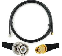 1m BNC mâle vers SMA mâle Câble coaxial - BNC SMA câble d'extension HF-240 (équivalent LMR 240) 1 mètre de câble cavalier (50 ohms) - Noir Câble d'antenne pour HAM Radio CB Radio WIFI Antenne