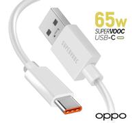 1M - Cable Chargeur Origine SuperVOOC Cordon Prise USB vers USB-C Charge Officiel Super VOOC Rapide 65W Original pour Oppo Find N2 N3 / Find X6 Pro / K11 K11x / Reno10 Pro / F23 / A98 / Reno8 T 5G /