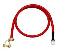 1m Câble de batterie Câble positif 35mm² Rouge CAR Câble d'alimentation Cosse tubulaire M8 + Terminal polaire 100cm