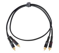 1m Cable Double RCA Audio Stereo 2 Phono Blindage Male vers Male Prise Plaque Or