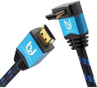 1m Câble HDMI 2.0b 4K 60Hz, Coudé 90 Degrés Cordon, Ultra HD High Speed 18Gbps par Ethernet, Supporte HDR, 3D, Arc, PS4, Xbox, Projecteur, Lecteur Blu-ray