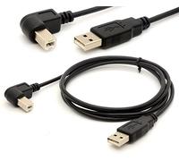 1M Câbles d'imprimante USB 2.0 A mâle vers B angle droit Branchez plomb 480 Mbps haut débit Rallonge Câble Scanner Adaptateur