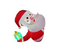 1M Christmas Inflatable Santa Claus, for Indoor and Outdoor Lawns, Windows, Beams, Roofs Square Holiday Decoration