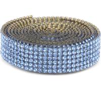 1m de cristal de strass en verre -fer de lance sur l'applique de chaussures de robe de mariage garniture (bleu)