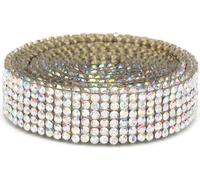 1m de cristal de strass en verre -fer de lance sur les chaussures de robe de mariage en applique garniture (AB -couleur)
