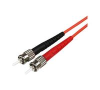 StarTech.com Câble fibre optique duplex multimode LC ST à 1 m - Cordon / jarretière fibre optique OM2 (50/125) - Orange