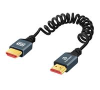 1M HDMI Coiled Cable,HDMI to HDMI Cable,HDMI 2.1 Gold Plated Male to Male Cable,Supports 8K@60Hz 4K@120Hz 48Gbps for PS5/Blu-ray/Roku TV/Xbox Series X/S