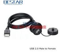 1m Male to Female Câble de connexion USB 2.0, étanche IP67, 1m, 3 pieds, prise étanche