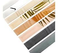 1m Moulure Murale Métallique en Acier Inoxydable, Moulures Décoratives, Effet Miroir, Autoadhésive, pour Décoration Murale, Miroir Et Armoire(Matte Black,1cm/0.39in)