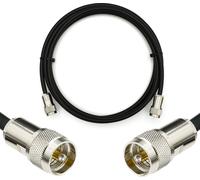 1m PL259 Câble coaxial UHF - Câble d'extension 5D-FB à faible perte Ø7.5mm résistant aux intempéries avec connecteur PL-259 - Câble d'antenne PL pour radio CB HAM radio SWR antennes radio amateur