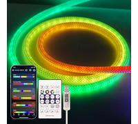 1M RGB Bande LED, IP65 étanche 360 degrés Tube de maille circulaire néon, Flexible Dream Color Neon Ruban LED, 50 Leds/m Néon LED Bande pour la fête à la Maison