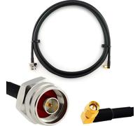 1m SMA mâle à angle droit 90 degrés vers N mâle tête hexagonale - HF-240 (équivalent LMR 240) extension câble d'antenne - pour WiFi RF antenne GSM LTE 4G 5G 6G routeur amplificateur de signal Lora Ham