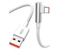 1m Tressé Câble USB C Coudé 90 Degrés pour Redmi Note 17 15 14 13 12 11 Pro | 6A 120W USB A vers Type C Cable Charge Rapide pour XiaoMi 17T/15T/14T/13T/12T/11T/Pad 8/7/6/POCO F9/X8/F8/M8/X7/X6 Pro blanc