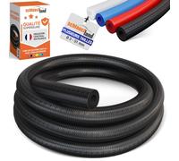 1m TUBE SILICONE PROTEX Ø 10mm flexible NOIR 200°C Renforcé Tissu Textile | NOMBREUX TAILLES & COULEURS | TUYAU Durite Alimentaire Dépression Vide Eau Refroidisseur Radiateur Air Compresseur Aquarium