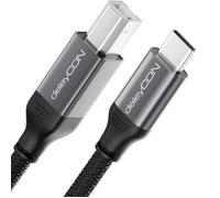 1m USB C Câble D'imprimante (pour Imprimante, Scanner, MIDI) - C vers B - Câble Tressé + Connecteur Métallique pour Epson HP