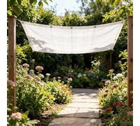 1m x 4m Filet d'ombrage 50% - Blanc Toile d'ombrage pour Serre et Terrasse - Protection Solaire Jardin avec Œillets - HDPE Résistant aux UV, pour Plantes, Pergola, Balcon, Chenil