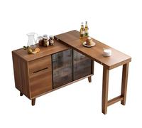 1M2nO3pK Îlot de Cuisine Roulant Buffet de Bureau îlot Extensible, Table Buffet Pliable, Meuble Convertible Îlot de Rangement de Cuisine