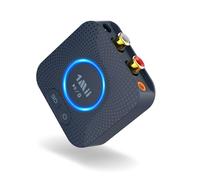 1mii B06HD Bluetooth 5.0 Empfänger, aptX HD Low Latency HiFi Wireless Audio Adapter mit 3D Surround, 3,5 mm & Cinch-Eingang, Bluetooth Audio Receiver für Lautsprecher Stereoanlage, 15 Hrs Spielzeit