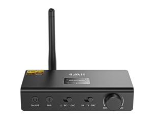 1Mii Émetteur HiFi Bluetooth pour TV, adaptateur Bluetooth 3 en 1 avec DAC, LDAC Hi-Res Audio, aptX HD & LL Transmetteur audio pour 2 casques, haut-parleurs, chaîne stéréo, écran OLED -DS700