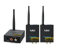 1Mii Émetteur Récepteur sans Fil (1 TX + 2 RX), Transmetteur 2 Récepteurs Audio Longue Portée 100m, 2,4Ghz Latence Ultra-Faible, du TV/PC aux Haut-Parleurs Actifs/Stéréo/Barre de Son, RCA in/Out