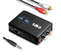 1Mii ML302 Transmetteur Récepteur Audio Bluetooth 5.3, RCA 3.5mm Jack Émetteur Adaptateur Bluetooth pour 2 Casque sans Fil, Son Hi-FI aptX LL/AD/HD pour TV, Chaîne Stéréo, PC, 30H Playtime