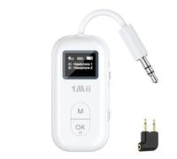 1Mii SafeFly Pro Adaptateur Bluetooth Avion pour AirPods/Casque Bluetooth | Émetteur Bluetooth pour TV Double Connexion, Jack 3,5 mm AUX, aptX Adaptive/ LL Transmetteur Récepteur pour Chaîne Hi-Fi