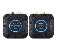 1Mii Transmetteur Récepteur Audio sans Fil 2,4GHz, Faible Latence 25ms, pour TV/PC vers Enceintes/Stéréo, RCA AUX 3,5mm