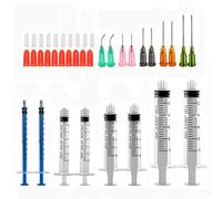 1ml 3ml 5ml 10ml Ensemble de seringues à aiguilles émoussées avec 14g 15g 16g 18g 20g Aiguilles émoussées et capuchon de seringue pour bricolage Recharge de colle à usage industriel(8pcs)