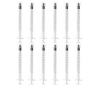 1ml Seringue Plastique 12 Pcs Seringues Emballées Individuellement Seringue Industrielle Seringue Encre Seringue Colostrum Seringue Laboratoire pour Laboratoire,Jardinage et Soins des Animaux