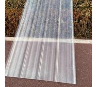 1mm Panneaux De Toiture Transparente,2/4/6/8/10/12/15/18pcs Feuilles De Toiture Ondulées,Feuille De Toit Résistante Aux UV,Panneaux D'éclairage du Jour en FRP (0.9×1.3m/35×51in,2pcs)