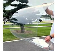 1mm Plaque Polycarbonate Transparent pour Serre Jardin, 100cm Largeur Feuille de Plexiglass Souple, Panneaux Panneau de Toit en Fibre Verre pour Auvent Extérieur Carport Remplacement(60x100cm)