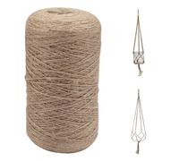 1MM x 600M Ficelle de Jute,Corde Chanvre Naturelle,Résistant à la Déchirure Corde de Jute,Corde en Jute,Cordelette Ficelle Jardin,pour Décoration,DIY Créatifs Artisanat, Jardinage,l'emballage Cadeau