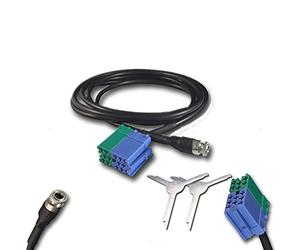 1neiSmartech Câble Auxiliaire Jack Femelle 1,5 MT pour Fiat Bravo Depuis 2007 + Kit Démontage D'Autoradio Visteon Radio Visteon pour Entrée Audio Mp3 Smartphone