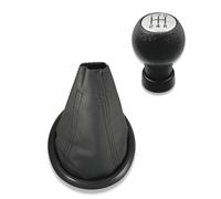 1neiSmartech Kit pommeau 5 vitesses casque avec coutures noires, cadre et virole, compatible avec Suzuki Swift 2005-2010, SX4 2007-2013, Alto 2009-2014, uniquement pour levier de changement de forme D