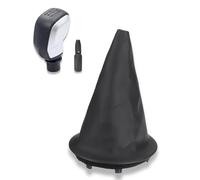 1neiSmartech Kit pommeau de levier de vitesses 5 vitesses avec casque noir, cadre et virole, compatible avec Citroën Berlingo III et compatible avec Peugeot Partner à partir de 2008 OEM 16133011ZD