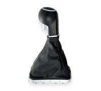 1neiSmartech Kit pommeau de levier de vitesses 6 rapports avec bouton de marche arrière + soufflet et cadre argent, compatible avec Opel Zafira B 2005-2014, vérifier OEM OE 55354140