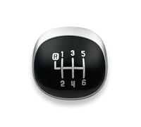 1neiSmartech Lentille ou plaque pour pommeau levier de vitesses 6 vitesses, noir brillant avec chiffres argent, compatible avec Fiat 500L 2012-2017, vérifiez les codes OEM avant l'achat