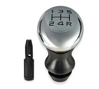 1neiSmartech Pommeau de levier de vitesses 5 vitesses compatible avec Citroen C3, C4, Picasso et compatible avec Peugeot 106, 206, 407, partenaire, couleur argent en métal, inclus adaptateur tige