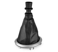 1neiSmartech Soufflet de levier de vitesse avec cadre argenté mat et bague de rétention, compatible avec Fiat Sedici (189 FY) 2006-2014, avec support supérieur et fermeture Velcro