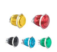 1NO 16 19 22mm Momentary metal push button switch 1NO screw terminal for auto push button flat spherical high pins color no led NWPNLXEA(22mm,Flat(Screw feet))