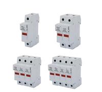 1P 2P 3P 4P RT18-32X AC 380V-500V Porte-fusible en cuivre 500 V 10 x 38 mm Montage sur rail DIN avec fusible 1 pièce (25A, RT18-32X-4P)