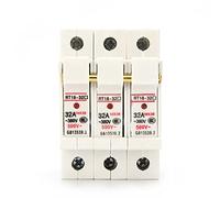 1P 2P 3P 4P RT18-32X AC ~ 380V porte-fusible en cuivre 500V 10x38mm montage sur Rail DIN porte-fusible adaptateur inférieur avec fusible Câblage de protection (Color : 3p, Size : 16A)