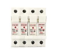 1P 2P 3P 4P RT18-32X AC ~ 380V porte-fusible en cuivre 500V 10x38mm montage sur Rail DIN porte-fusible adaptateur inférieur avec fusible Câblage de protection (Color : 4p, Size : 25A)
